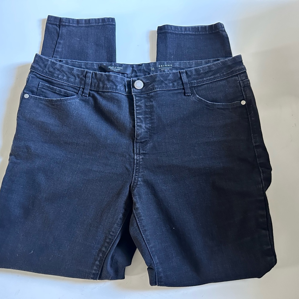 Simply Vera Vera Wang Black Skinny Jeans size 16